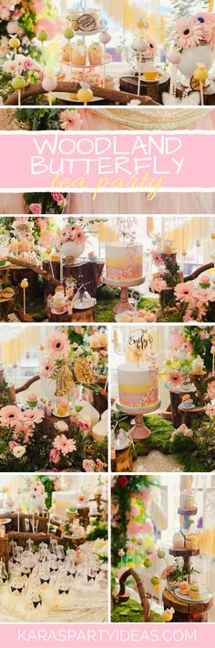 a table filled with lots of different cakes and desserts on top of each other