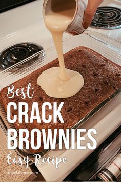 Crack Brownies Cake Like Brownies, Brownie Desserts Recipes, Angela Lanter, Torte Cupcake, Brownie Desserts, Dessert Aux Fruits, Best Brownies, Brownies Recipe, Dump Cake