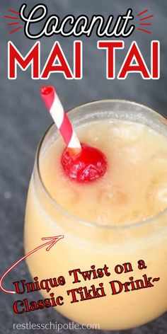 a close up of a drink in a glass with a straw