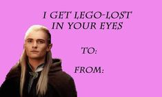 a man with long blonde hair wearing a brown jacket and black hoodie text reads, i get lego - lost in your eyes to from