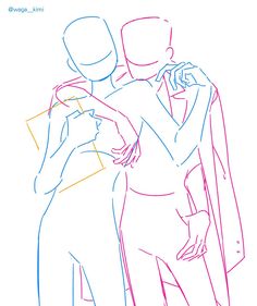 a drawing of two people hugging each other