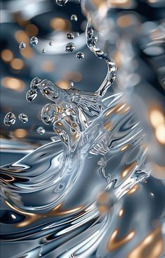 an abstract photograph of water and bubbles