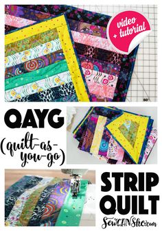 the instructions for how to sew an easy quilt with this video and video guide