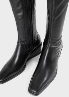 https://www.busstopboutique.com/collections/new-shoe-arrivals/products/aino-tall-boots Tall Black Boots, Black High Boots, Neutral Shoes, Black Knee High Boots, Cream Shoes, Black Boots Tall, Shoe Boutique, How To Stretch Boots, Black Knees