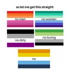 there are no men and no women in the same color scheme, so let me get this straight