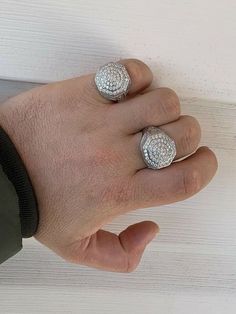 "Octagonal men's ring Large size 18mm 0.75\" SOLID 925 sterling silver Stamped 925 Will never tarnish or turn your hand green! Ring is set with simulated diamonds (CZ) Round stones! These aren't cheap cubic zirconia they look exactly like real diamonds! Ring is 8-10 grams depending on size! Very nice and heavy feel Nobody will know that its not a $10,000 ring Check out our wide assortment of silver chains and have a gorgeous matching set" Sterling Silver Signet Ring In Diamond White, Silver Iced Out Ring For Gift, Silver Iced Out Rings As A Gift, Iced Out Silver Ring Perfect As A Gift, Iced Out Silver Rings As A Gift, Iced Out Silver Rings As Gift, Sterling Silver Bling Ring, Sterling Silver Iced Out Rings In Diamond White, Diamond White Iced Out Sterling Silver Ring