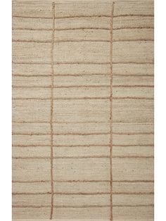 a beige rug with vertical lines on it