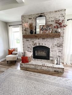 the living room is clean and ready to be used as a den or family room