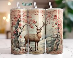 Reindeer 20 oz. skinny tumbler. -Mayan Sub Shop Fall Fishing, Clear Tumblers, Easter Embroidery, Floral Decal, Design Mom, Christian Christmas, Stainless Steel Straws, The Magic Of Christmas, Magic Of Christmas