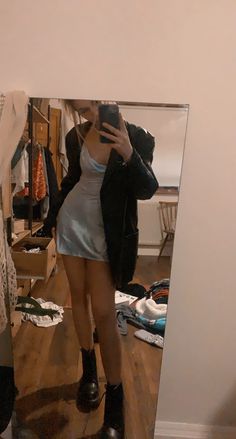 Slip On Dress Aesthetic, Deep Neck Sweater Outfit, Motel Rocks Slip Dress, Motel Rocks Paiva Dress, Bar Outfits Dress, Blazer Over Dress Outfits Party, Mini Dress Outfits With Jacket, Short Slip Dress Outfit Casual, Short Slip Dress Outfit Night