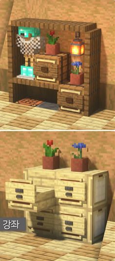 botcraft.netWhat are you building today How To Make Drawers In Minecraft, Minecraft Building Ideas Decor, Interior Decorations Minecraft, Decor Minecraft House, Cute Minecraft Furniture, Mc Furniture Ideas, Mc Decoration Ideas, Furniture Minecraft Ideas, Minecraft Room Ideas In Game Aesthetic