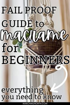 Macrame Cord Projects, How To Macrame For Beginners, Macrame Diy Beginners Step By Step, Macrame For Beginners, Macrame Knots Step By Step, Easy Macrame, Beading Patterns Free Tutorials, How To Do Macrame