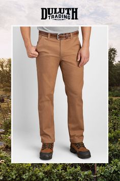 DuluthFlex® Fire Hose® Foreman Pants now in slim fit - polished and respectable for the client, cool and in control for the crew. Brown Fitted Utility Pants, Straight Leg Pants For Fall Outdoor Activities, Brown Fitted Tapered Leg Cargo Pants, Outdoor Straight Leg Cargo Pants, Outdoor Jeans With Straight Leg And Belt Loops, Utility Pants For Outdoor Work, Fitted Straight Leg Utility Pants, Utility Full-length Pants For Outdoor Work, Utility Full Length Pants For Outdoor Work