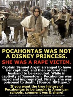 an advertisement for pocahontas was not a disney princess she was a rappe victim