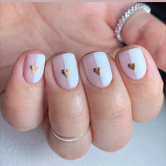 Valentines Nails. Pink Nails. Nude Nails. Hearts. Sparkly Hearts. Opal Nails, S Nails, Easter Nails, Heart Nails, Chic Nails, Valentine's Day Nails, Valentines Nails