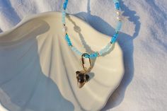 Shark tooth found in Manasota Key, FL. Beaded Necklace - 15 inches Gold carabiner tarnish resistant wire Manasota Key, Shark Tooth, Shark Teeth, Beaded Necklaces, Necklace Etsy, Beaded Necklace, Jewelry Necklaces, Necklaces, Ships