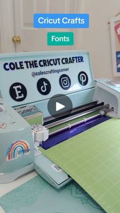 a video demonstrating how to use the cricut crafter