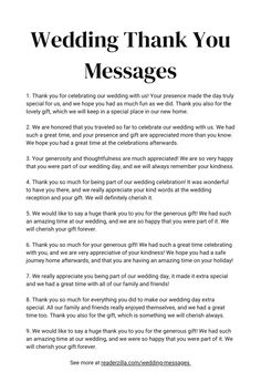 Wedding Thank You Messages Printable Message From Bride And Groom To Guests, Thank You Speech Wedding, Wedding Thank You Messages, Modern Wedding Vows, Speech Wedding, Room Quotes, Wedding Card Messages, Wedding Messages, Touching Words