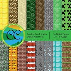 the digital paper pack includes different patterns and colors