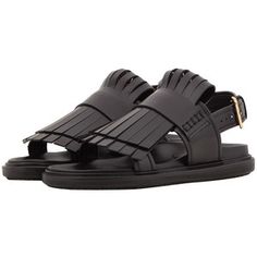 Marni Black Fussbett Fringe Sandals Interesting Shoes, Mens Sandals Fashion, Leather Slippers For Men, White Shoes Men, Fly Shoes, Fringe Sandals, Fab Shoes, Best Walking Shoes, Mens Leather Sandals