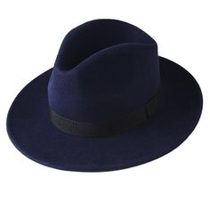 Wide Brim Vintage Australian Wool Felt Fedora Hat-Hats-Innovato Design-Navy Blue-M-Innovato Design Fedora Hat For Women, Fedora Hat Men, Wool Fedora Hat, Lint Brush, Fedora Hat Women, Trilby Hat, Wide Brim Fedora, Wool Fedora, Felt Fedora