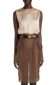 Saint Laurent Relaxed Fit Sleeveless Silk Top | Nordstrom Silk Top, Sleeveless Blouse, Clothing Items, Timeless Elegance, Top Blouse, Saint Laurent, Dry Clean, Nordstrom, In Italy