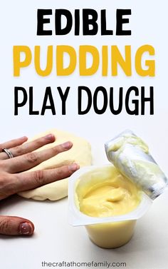 the edible pudding play dough is ready to be eaten