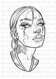 a drawing of a woman's face with her eyes closed and the words,