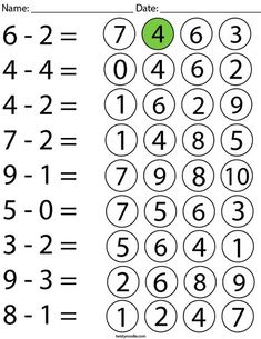 the number 1 to 10 worksheet with numbers for each child's name