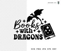 books with dragon's svg file