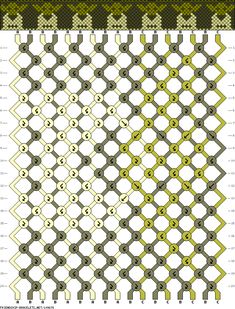 the pattern is shown in green and yellow