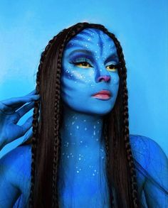 Avatar Makeup, Avatar Halloween, Halloweenský Makeup, Avatar Cosplay, Creepy Halloween Makeup, Scrub Corpo, Cool Halloween Makeup, Face Paint Makeup, Halloween Makeup Inspiration