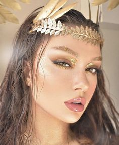 Goddess Costume Makeup, Greek Goddess Makeup, Goddess Makeup Look, Greek Makeup, Goddess Halloween Costume, Goddess Halloween, Make Carnaval, Halloween Make-up Looks