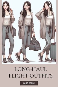 long haul travel outfit Airplane Outfit Comfy, Airplane Travel Outfits, Long Haul Flight Essentials, Airplane Outfit, Long Flight Tips, On Airplane, Airplane Outfits