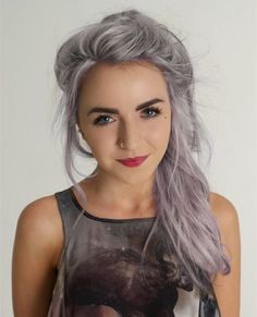 Silver Grey Hair Dye, Makeup Bold, Lavender Hair Colors, Grey Hair Dye, Bold Brows