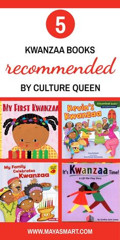 five children's books with the title 5 kwnazaa books recommended by culture queen