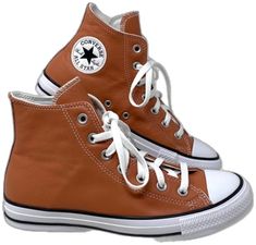 Trendy Brown Leather High-top Sneakers, Trendy Leather Converse High-top Sneakers, Trendy Leather High-top Sneakers With Gum Sole, Converse Leather High-top Sneakers With Laces, Leather Converse High-top Sneakers With Laces, Casual Converse Leather High-top Sneakers, Casual Leather Converse High-top Sneakers, Casual Leather High-top Converse Sneakers, Leather Converse High-top Sneakers