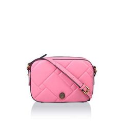 Elongated in style, the Kensington Cross Body features a pink quilted exterior with complimenting adjustable cross body strap for versatility. The front is finished with the iconic eagle embellishment in gold whilst the interior is lined with open pocket.Height: 155mmWidth: 220mmDepth: 70mmStrap Length: 1350mm Camera Purse, London Kensington, Oversized Bag, Quilted Crossbody Bag, Croc Leather, Mini Tote Bag, Pretty Bags, Day Bag, Quilted Bag