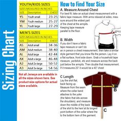 an info sheet describing how to find the right size for your t - shirt or vest