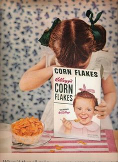 Secesný plagát - Bloglovin 귀여운 음식 그림, Commercial Ads, Corn Flakes, Poster Ads