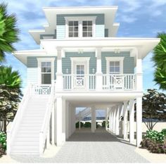 this is an artist's rendering of a beach house