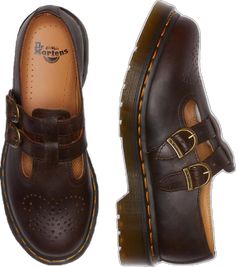 Leather Mary Jane Flats, Funky Shoes, Brown Flats, Swag Shoes, Buckle Shoes, Mary Jane Flats