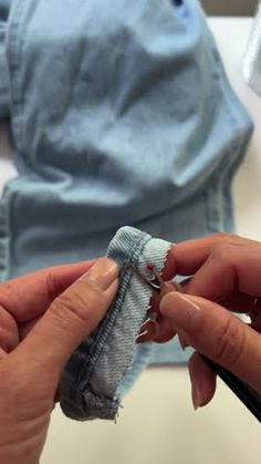 How to hem Jeans with the Original Hem #sewing #sewingtutorial How To Hem Pants And Keep Original Hem, Diy Hem Jeans, How To Hem Jeans With Original Hem, Hemming Jeans With Original Hem, How To Hem Jeans, Blind Hem Stitch, Hemming Jeans, Sewing Hems, Original Hem