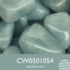 some gray rocks are stacked together with the words cvuo0104 on them