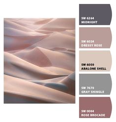 an image of desert sand dunes in shades of gray and pink with text overlay