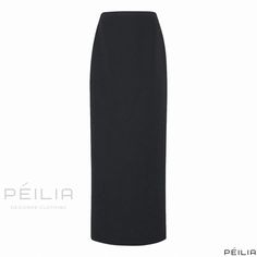 Peilia - High-Waisted Straight-cut Black Midi Skirt, exuding Minimalist Elegance and Accentuating the Hips Fitted Modern Maxi Skirt With Lined Skirt, Fitted Modern Lined Maxi Skirt, Modern Fitted Lined Maxi Skirt, Elegant High Waist Elastane Maxi Skirt, Elegant High Waist Maxi Skirt In Elastane, Elegant Stretch Pencil Skirt For Evening, Modern High Waist Formal Skirt, Elegant High-waist Elastane Pencil Skirt, Elegant High Waist Stretch Maxi Skirt