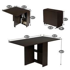 an image of a desk with the measurements for it and how to put them in