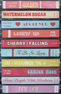 cassettes stacked on top of each other with the words, love and affection written on them