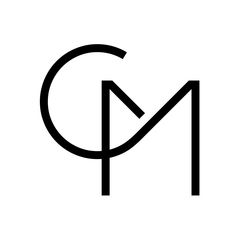 the letter m is made up of two lines and has an arrow in it's center