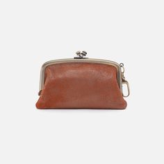 Cheer Frame Pouch In Metallic Leather - Patina Brown Coin Purse For Everyday Use, Chic Brown Coin Purse For Everyday Use, Brown Rectangular Wallet For Everyday Use, Classic Everyday Mobile Phone Pouch, Elegant Brown Coin Purse For Everyday, Brown Rectangular Everyday Wallet, Brown Mobile Phone Bag Coin Purse For Daily Use, Brown Coin Purse For Mobile Phone Daily Use, Snap Closure Pouch Coin Purse